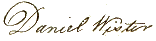 Daniel Wister signature
